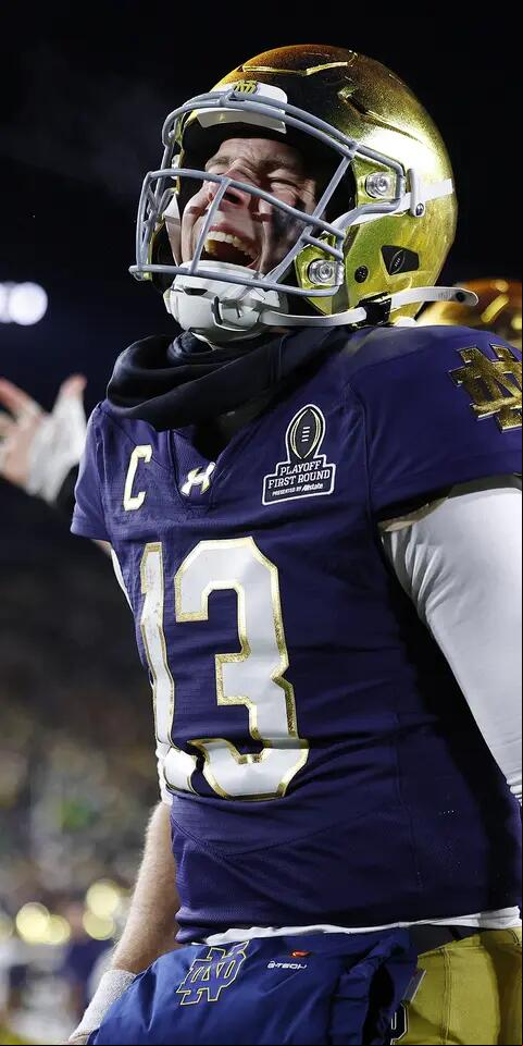 Riley Leonard featured in our Notre Dame vs Georgia Sugar Bowl preview and picks