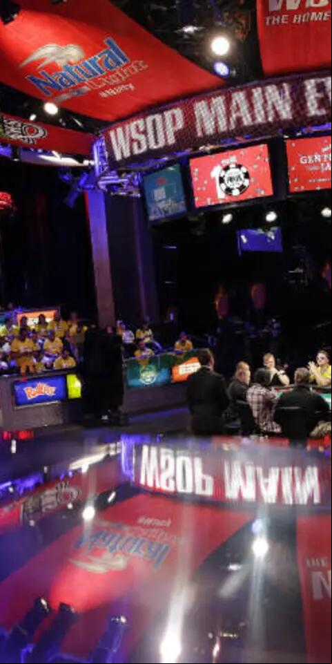 The World Series of Poker main event is shown via TV broadcast.